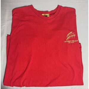 Vintage Caesar’s Palace T-shirt With Embroidered Graphic Size 2XL Red